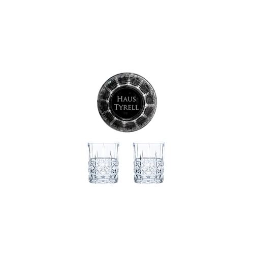 Game of Thrones Whiskygläser Set Haus Tyrell, 2 Whisky-Tumbler