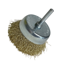 Vago-Tools Topfbürsten 75mm Messingbeschichtet mit Schaft 1x Image