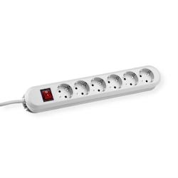 BACHMANN SMART Steckdosenleiste 6x Schutzkontakt, Schalter, weiß, 5 m Image