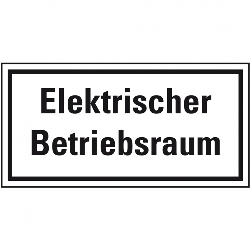 Aufkleber I Hinweisschild Elektrischer Betriebsraum, Folie, selbstklebend, 200x100mm Image