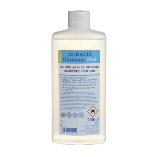 Händedesinfektion, mit Hautschutzformel, CURACID CURAMAN PLUS, für häufige Anwendung : 500ml Image