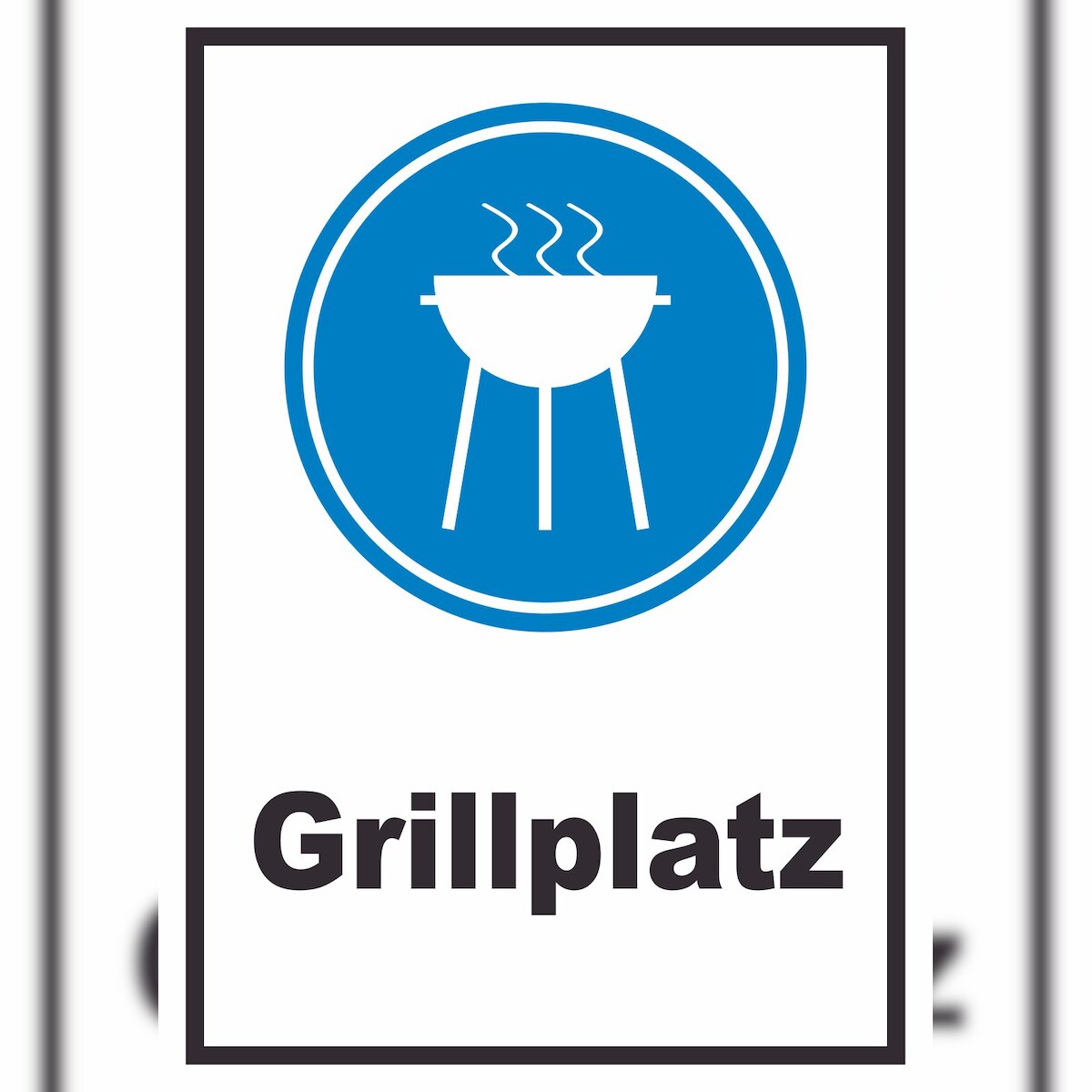 HB-Druck Grillplatz Schild A4 (210x297mm) Image