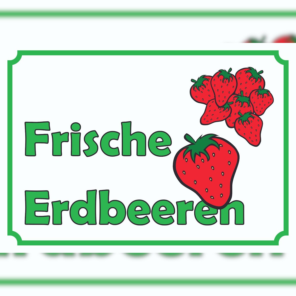 Verkaufsschild Schild Erdbeeren A6 (105x148mm) Image
