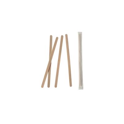 PAPSTAR 1000 Rührstäbchen, Holz "pure" 14 cm x 6 mm einzeln gehüllt