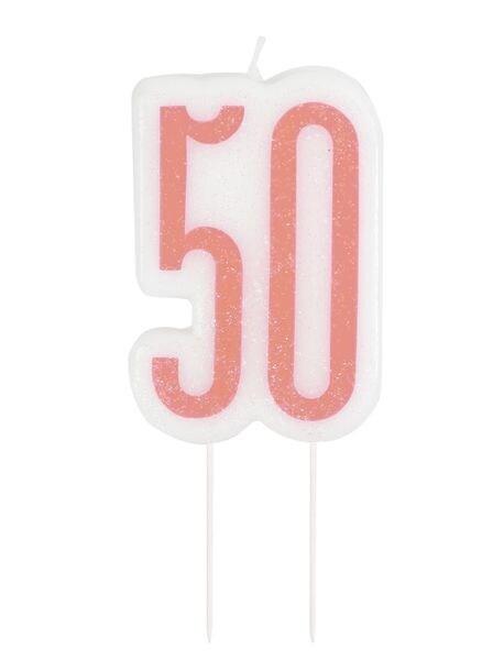 Kerze roségold Zahl 50 Image