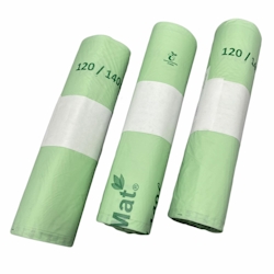 20x BIOMAT kompostierbare Bioabfallbeutel 120L / 140L 88x130cm Image