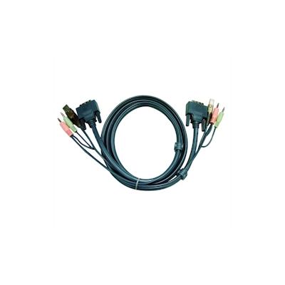 ATEN 2L-7D02U KVM Kabel DVI-D (Single Link), USB, Audio, schwarz, 1,8 m Image