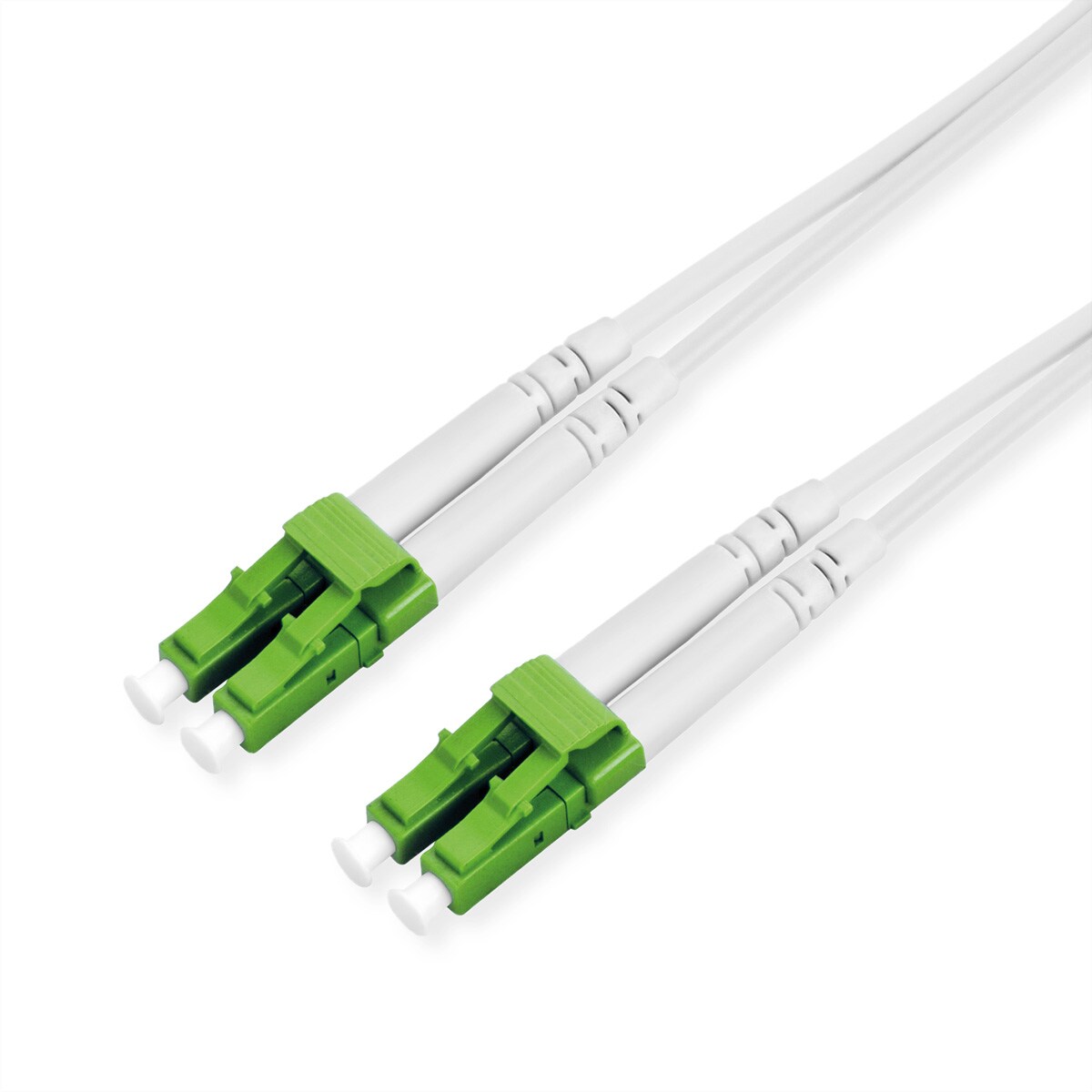 ROLINE LWL-Kabel Duplex, 9/125µm OS2, LC-APC/LC-APC, stahlarmiert, LSOH, weiß, 2 m Image