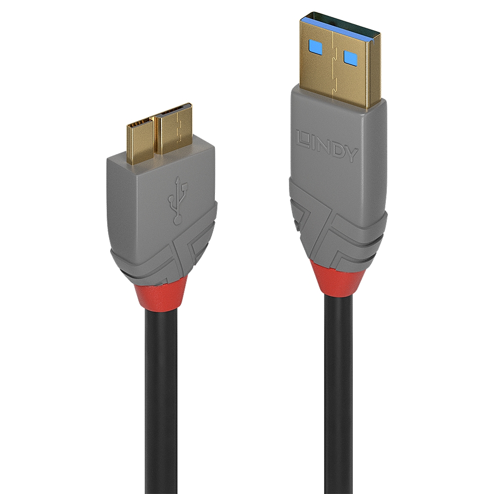 Lindy 36767 Lindy USB 3.0 Kabel Typ A/Micro-B Anthra Line M/M 2m Image