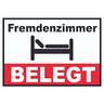 Fremdenzimmer BELEGT Schild Zimmer BELEGT A6 (105x148mm)