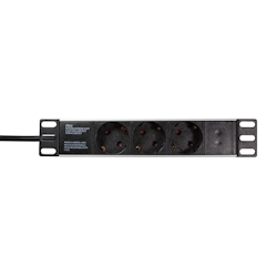 LogiLink PDU3B01 Stromverteilereinheit (PDU) 3 AC-Ausgänge 1U Schwarz Image