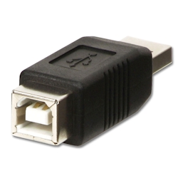 Lindy 71231 USB Adapter Typ A-M/B-F A Stecker an B Kupplung Image
