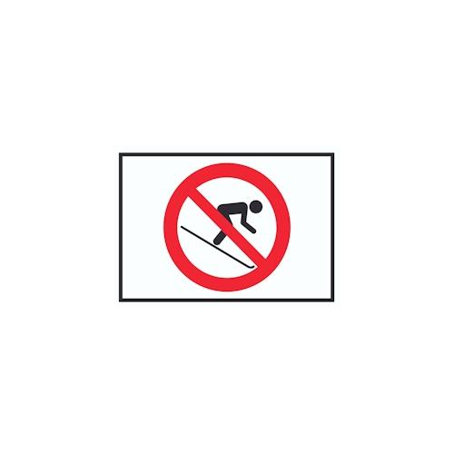Ski fahren verboten! Symbol Schild A4 (210x297mm)