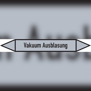 Rohrleitungskennzeichen Vakuum Ausblasung - 270x37 mm Folie selbstklebend Image
