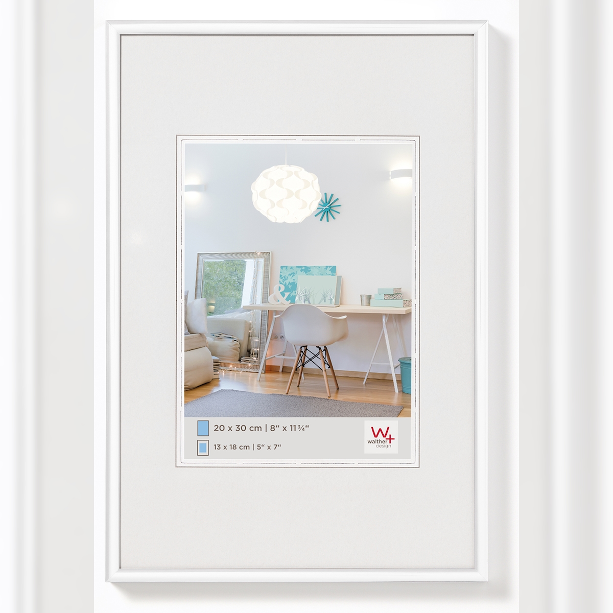 walther + design Lifestyle Kunststoff Bilderrahmen 15x20 cm WEISS Image