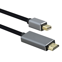 Helos Anschlusskabel, mini DisplayPort St./HDMI St., PREMIUM 4K, 2,0m, schwarz Image
