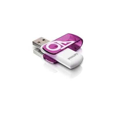 Philips FM64FD05B USB-Stick 64 GB USB Typ-A 2.0 Violett, Weiß