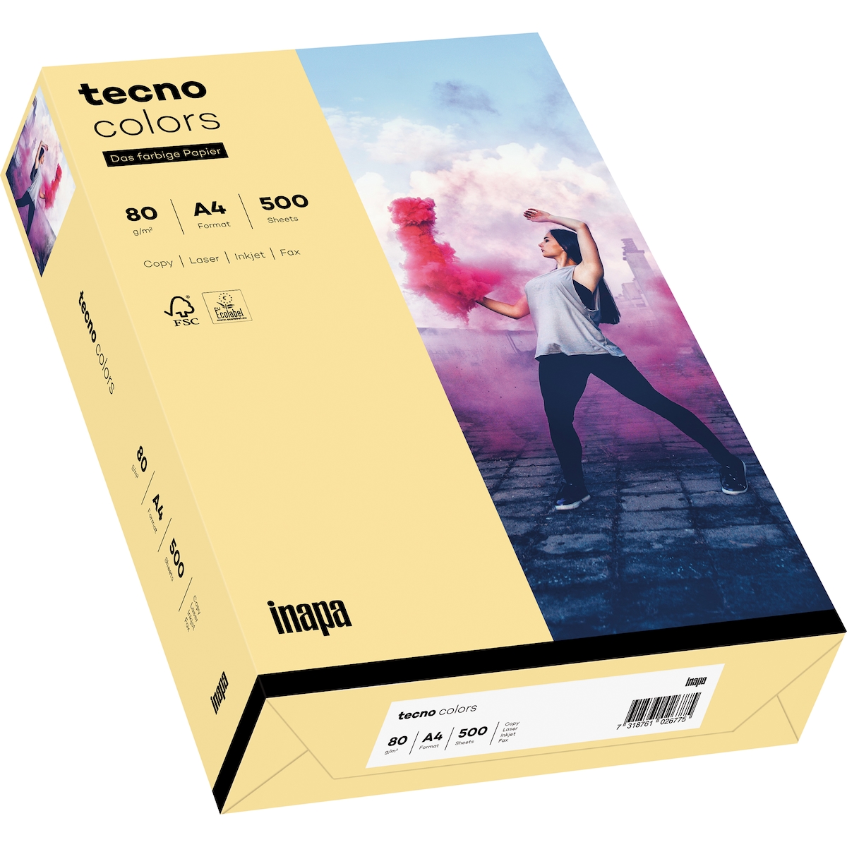 inapa tecno Kopierpapier Colors 2100011335 A4 120g chamois 250Bl. Image
