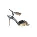 Manolo Blahnik Heels: Gold Shoes - Women's Size 35.5 - Open Toe