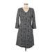 41Hawthorn Casual Dress - A-Line: Black Floral Dresses - Women's Size Medium