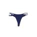 Boutique + Swimsuit Bottoms: Blue Solid Swimwear - Women's Size Large Plus