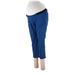 Reebok for Motherhood Maternity Casual Pants - Low Rise: Blue Bottoms - Women's Size Large