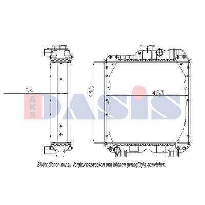 AKS DASIS Kühler, Motorkühlung Universal 440312N Image