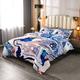Abstract Marble Texture Bedding Set for Girls Boys Children Colorful Marble Comforter Psychedelic Swirl Duvet Insert/Quilt Blue Purple and Coral Red Duvet Set Double Size 3Pcs Down Comforter