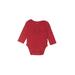 Baby Gap Long Sleeve Onesie: Red Bottoms - Size 6-12 Month