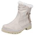 Winterstiefelette RIEKER Gr. 38, weiß (offwhite) Damen Schuhe Reißverschlussstiefeletten