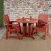 Beachcrest Home™ Midwest Round 2 - Person 36" Long Bistro Set Plastic in Red | Outdoor Furniture | Wayfair 177A22DAD403496AB11D51C4D041DD2A