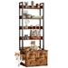 Tucker Murphy Pet™ Litter Box Enclosure w/ Shelves & Doors Manufactured Wood in Gray/Brown | 70 H x 24.8 W x 19 D in | Wayfair