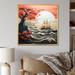 Longshore Tides Japon Coral Waves Papercut III - Print Canvas, Cotton | 16 H x 16 W x 1 D in | Wayfair 3E69FD26EE3540F8A2320803BF5AFB70