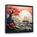 Longshore Tides Japon Coral Waves Papercut III - Print Canvas, Cotton | 16 H x 16 W x 1 D in | Wayfair FD24A7BC27AF4C6FBE258D99ED40CE4C