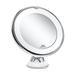 vnanda Cosmetic Mirror with Suction Cups Cosmetic Mirror 10x Magnifying Mirror with Led Light Portable Powerful Makeup Mirror for Home Travel for Makeup