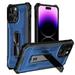 Military Grade Hybrid Case with Kickstand for iPhone 15 Pro - Blue