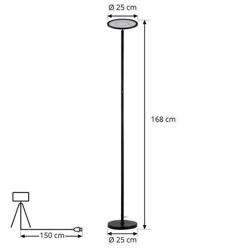 Lindby Smart LED-Stehlampe Cilian, CCT, Tuya, ZigBee, Hue