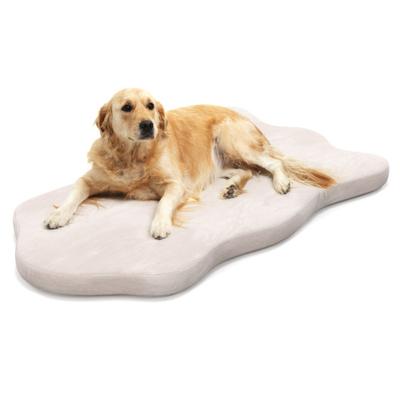 Costway Orthopedic Dog Bed with Memory Foam Support for Large Dogs-Beige