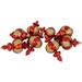 8ct Red and Gold Shatterproof Finial Christmas Ornaments, 6"