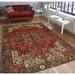 Fine Vintage Heriz Zuleika Burgundy/Charcoal Rug - 7'8" x 11'0"