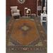 Fine Vintage Distressed Pell Rust/Brown Rug - 6'4" x 9'6"