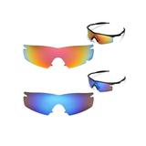 Walleva Polarized Ice Blue + Fire Red Lenses For Oakley M Frame Strike Sunglasses