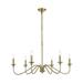 Living District Rohan 36 6-Light Transitional Metal Chandelier in Satin Gold
