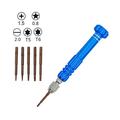 Screwdriver 5 in 1 Aluminum Alloy Magnetic Screwdriver Kit Eyelasses Screwdriver Set for Eyeglass Sunglasses Electronics