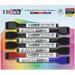 [8 Markers - 3 Colors] Think2 Magnetic Mini Dry Erase Markers with Eraser. (6 Black 1 Red 1 Blue) AP Certified German Ink. Low Odor Whiteboard Markers Great for Kids Classroom Office Home