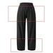 ZHIZAIHU Pants for Women Daily Casual Eight Length Trousers Pockets Elastic Waist Solid Pants Women Sweatpants Black XXL