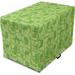 Dog Crate Cover Floral Abstract With Vintage Fractal Geometric Forms And Flower Feminine Motif Easy To Use Pet Kennel Cover For Medium Large Dogs 42 Inch Lime Green Yellow
