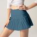 TUWABEII Women Casual Solid Color Women High Waist Color Fake Two Piece Tennis Skirt Outdoor Skirt Quick Drying Breathable Personalized Pleated Running Fitness Sports Badminton Shorts