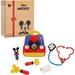 Disney Junior Mickey Mouse Funhouse On the Go Doctor Bag 8 Piece Pretend Play Set with Lights and Sounds Stethoscope Officially Licensed Kids Toys for Ages 3 Up