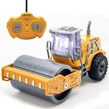 Vrurc Rigid Road Roller Heavy Duty Steamroller Construction Site Vehicle Toys 1ï¼š30 Scale Diecast Site Grader Collectible Alloy Model Engineering Toys for Kids and Decoration for House